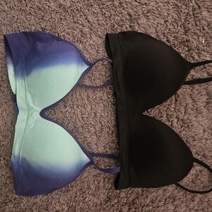 Women's Black and Blue Ombre Bras